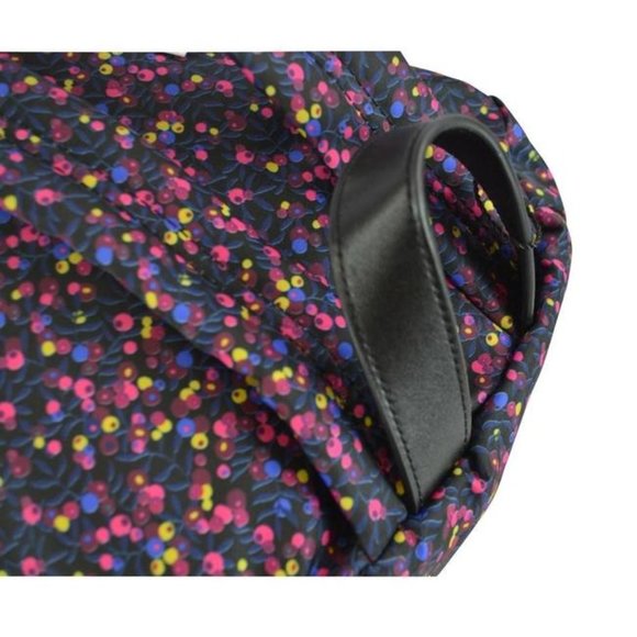 Mixed Berries Print Blue Nylon Backpack